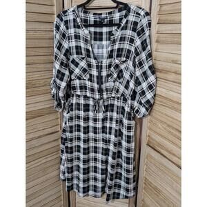 Torrid 'Acas Black Plaid LS Zip Front Shirt Dress' 1 (14/16)